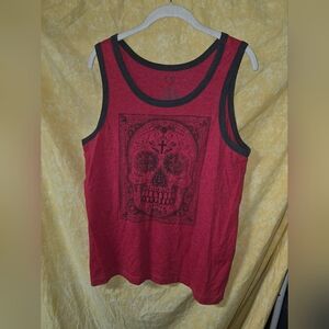 Vintage Ocean Pacific OP 1992 Tank Top Men’s Red Medium Sugar Skull